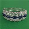 American Diamond Broad Kada with Rhodium Plating