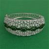American Diamond Broad Kada with Rhodium Plating