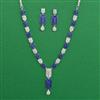 American Diamond Classic Necklace with Rhodium Plating