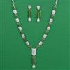 American Diamond Classic Necklace with Rhodium Plating