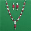 American Diamond Classic Necklace with Rhodium Plating