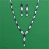 American Diamond Classic Necklace with Rhodium Plating