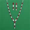 American Diamond Classic Necklace with Rhodium Plating