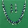 American Diamond Classic Necklace with Rhodium Plating