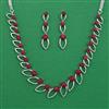 American Diamond Classic Necklace with Rhodium Plating