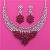 American Diamond Classic Necklace with Rhodium Plating