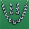 American Diamond Classic Necklace with Rhodium Plating
