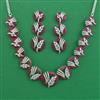 American Diamond Classic Necklace with Rhodium Plating