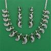 American Diamond Classic Necklace with Rhodium Plating
