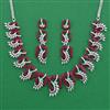 American Diamond Classic Necklace with Rhodium Plating