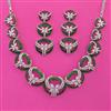 American Diamond Classic Necklace with Rhodium Plating