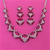 American Diamond Classic Necklace with Rhodium Plating