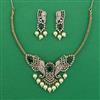 American Diamond Classic Necklace with Mehndi Plating