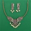 American Diamond Classic Necklace with Mehndi Plating
