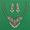 American Diamond Classic Necklace with Mehndi Plating
