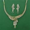 American Diamond Classic Necklace with 2 Tone Plating