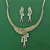 American Diamond Classic Necklace with 2 Tone Plating