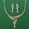 American Diamond Classic Necklace with 2 Tone Plating