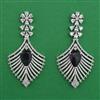 American Diamond Classic Earring with Rhodium Plating