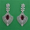 American Diamond Classic Earring with Rhodium Plating