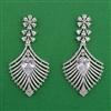 American Diamond Classic Earring with Rhodium Plating