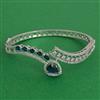 American Diamond Openable kada with Rhodium Plating