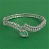 American Diamond Openable kada with Rhodium Plating