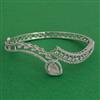 American Diamond Openable kada with Rhodium Plating