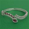 American Diamond Openable kada with Rhodium Plating