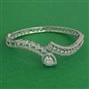 American Diamond Openable kada with Rhodium Plating