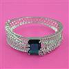 American Diamond Broad Kada with Rhodium Plating