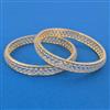 American Diamond Classic Bangles with 2 Tone Plating