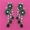 American Diamond Long Earring with Rhodium Plating