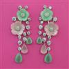 American Diamond Long Earring with Rhodium Plating