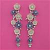 American Diamond Long Earring with Rhodium Plating