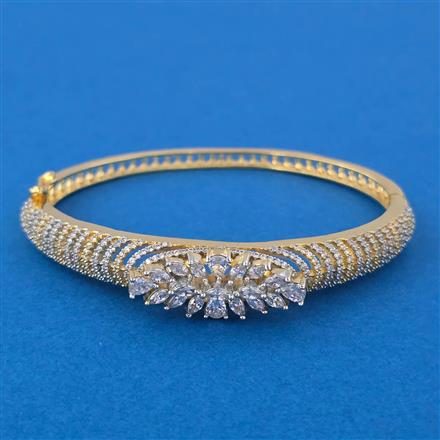 American Diamond Openable kada with Rhodium Plating 2 Tone Plating Mehndi Plating Carat Plating