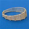 American Diamond Openable kada with Rhodium Plating 2 Tone Plating Carat Plating