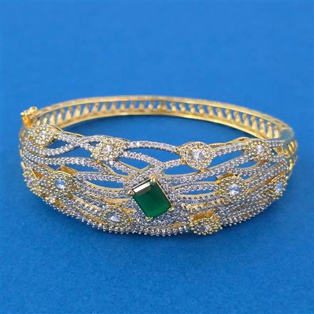 American Diamond Openable kada with 2 Tone Plating