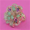 American Diamond Adjustable Ring with Carat Plating