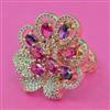 American Diamond Adjustable Ring with Carat Plating