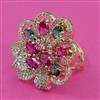 American Diamond Adjustable Ring with Carat Plating