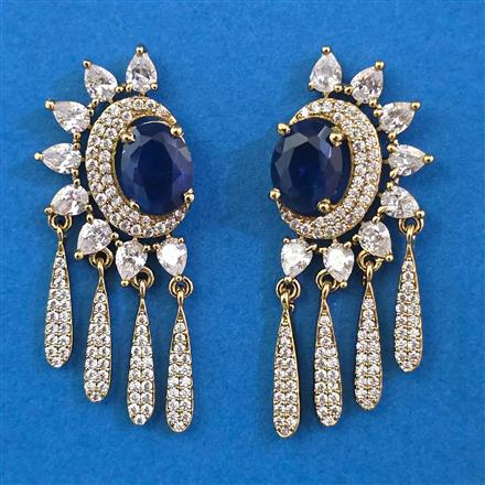 American Diamond Classic Earring with Mehndi Plating
