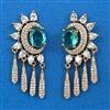 American Diamond Classic Earring with Mehndi Plating
