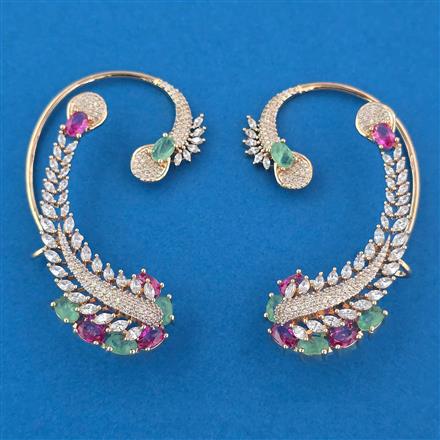 American Diamond Earcuff with Carat Plating