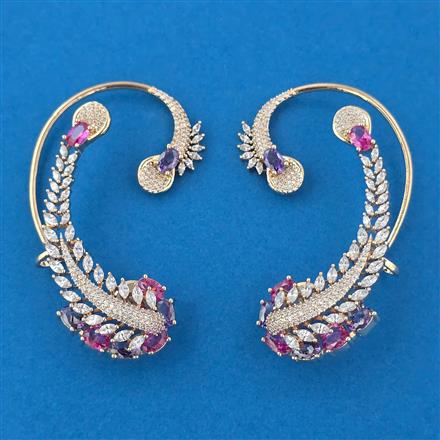 American Diamond Earcuff with Carat Plating
