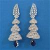 American Diamond Jhumki with Rhodium Plating