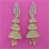 American Diamond Jhumki with 2 Tone Plating