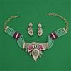 American Diamond Choker Necklace with Carat Plating