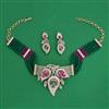 American Diamond Choker Necklace with Carat Plating