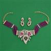 American Diamond Choker Necklace with Carat Plating